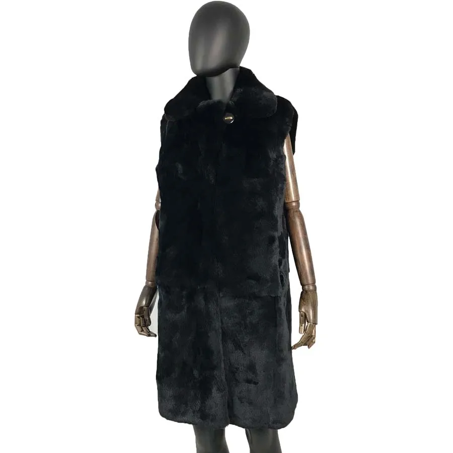 rex rabbit Vest Fashion Female Winter Women Sleeveless Vest Jacket Warm 90 cm long Genuine Rex Rabbit Fur waistcoat
rex rabbit Vest Fashion Female Winter Women Sleeveless Vest Jacket Warm 90 cm long Genuine Rex Rabbit Fur waistcoat