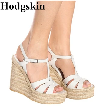 2019 Super High Heels Platform Wedges Women Sandals Brown White Black Real Leather Gladiator Shoes Women Tribute Espadrilles
2019 Super High Heels Platform Wedges Women Sandals Brown White Black Real Leather Gladiator Shoes Women Tribute Espadrilles