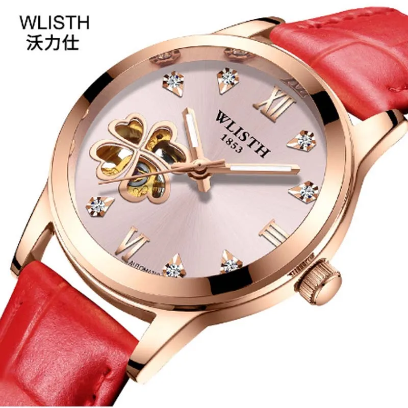 WLISTH Luxury Woman Mechanical Openwork Love Pattern Ladies Watch Automatic Waterproof Luminous Pointer Leather High end Clock
WLISTH Luxury Woman Mechanical Openwork Love Pattern Ladies Watch Automatic Waterproof Luminous Pointer Leather High end Clock