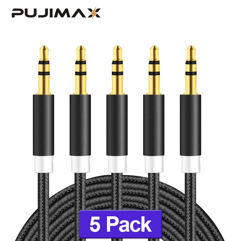 PUJIMAX 3.5 mm Jack Audio Cable 5 Pack for iPhone 6 6s 3.5mm AUX Auxiliary Cord Male to Male Audio Cable For CAR MP3/MP4 jack
PUJIMAX 3.5 mm Jack Audio Cable 5 Pack for iPhone 6 6s 3.5mm AUX Auxiliary Cord Male to Male Audio Cable For CAR MP3/MP4 jack