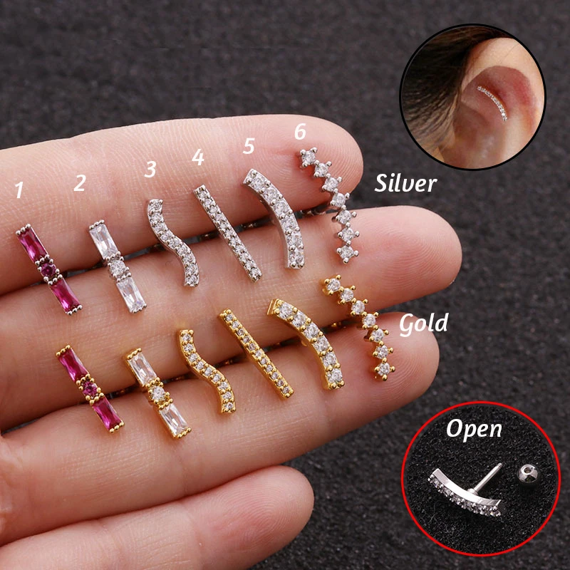 1 PC CZ star helix earring cartilage tragus stud barbells conch ear piercing jewelry ear sweep helix rook snug ring
1 PC CZ star helix earring cartilage tragus stud barbells conch ear piercing jewelry ear sweep helix rook snug ring