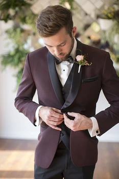 New Arrival Elegant Wine Red Terno Masculino Slim Fit Custom Male Suits Costume homme Wedding Suits For Men (jacket+pants +vest)
New Arrival Elegant Wine Red Terno Masculino Slim Fit Custom Male Suits Costume homme Wedding Suits For Men (jacket+pants +vest)