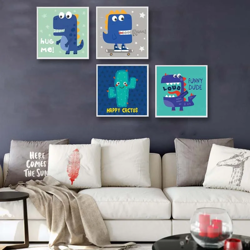 FOOCAME-Animal-Dos-Desenhos-Animados-Crocodilo-Dinossauro-Monstro-Cartazes-e-C-pias-Da-Arte-Pintura-em (1)