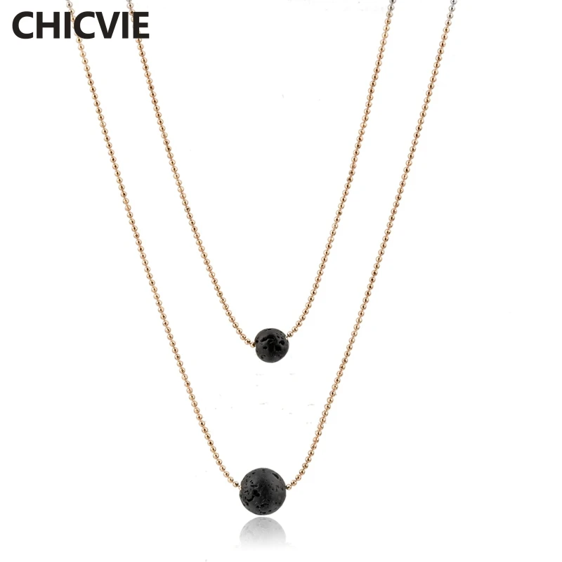 CHICVIE Necklace Jewelry Two Layers Thin Chain Beaded Aromatherapy Diffuser Lava Stone Statement Necklaces Pendants SNE180024
CHICVIE Necklace Jewelry Two Layers Thin Chain Beaded Aromatherapy Diffuser Lava Stone Statement Necklaces Pendants SNE180024