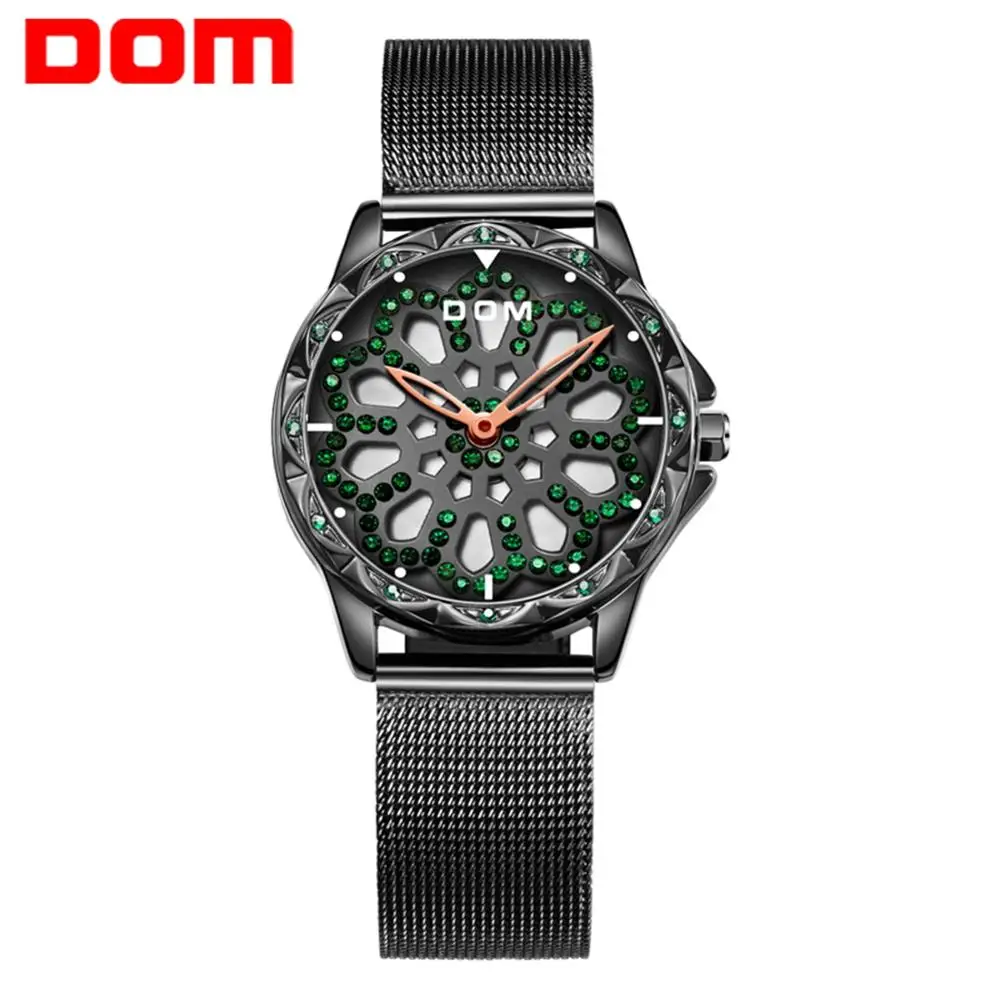 DOM Brand Luxury Women Quartz Watches Fashion Casual Flower Female Wristwatch Waterproof Black Watch Reloj Mujer G-1257BK-1MS
DOM Brand Luxury Women Quartz Watches Fashion Casual Flower Female Wristwatch Waterproof Black Watch Reloj Mujer G-1257BK-1MS