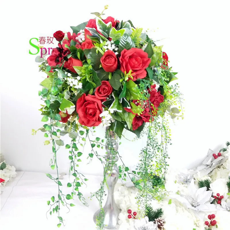 

SPR wedding table flower ball centerpiece wedding road lead artificial flore centerpiece wedding backdrop flower decoration