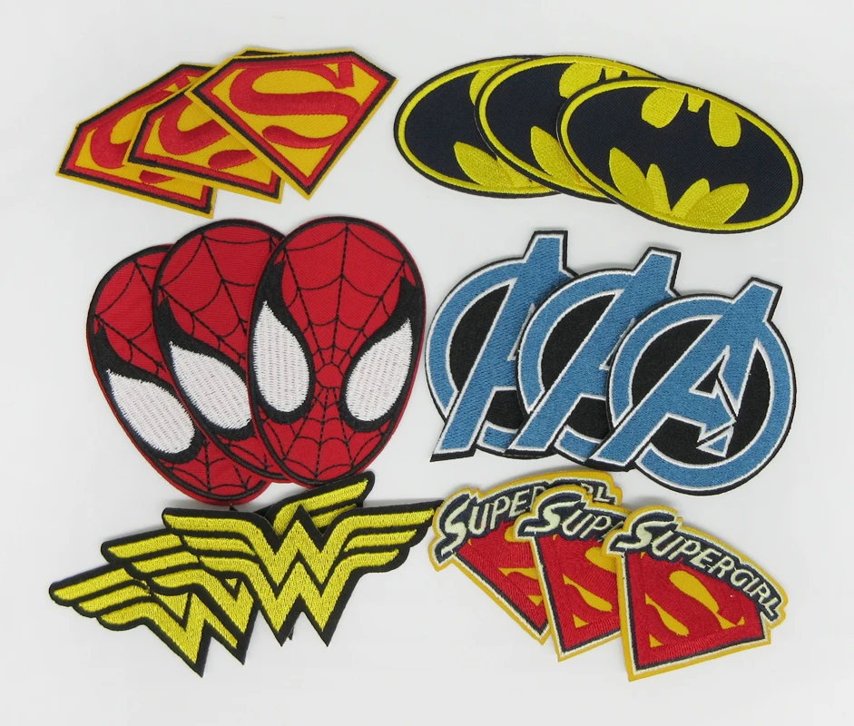 18pcs Mixed Lot Super Hero Cloth Stickers Batman SpiderMan Superman Wonder Woman Supergirl Avengers Logo DIY Clothes Badge
18pcs Mixed Lot Super Hero Cloth Stickers Batman SpiderMan Superman Wonder Woman Supergirl Avengers Logo DIY Clothes Badge