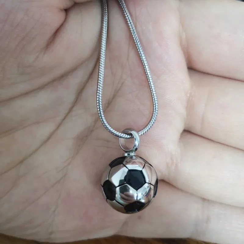 KLHS1 Lovely Tiny Soccer Ball Charm Cremation Pendant for Sharing Ashes Remains Cremation Jewelry for Football/Soccer Lover
KLHS1 Lovely Tiny Soccer Ball Charm Cremation Pendant for Sharing Ashes Remains Cremation Jewelry for Football/Soccer Lover