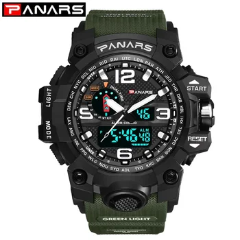 PANARS Army Military Sports Men's Watches Multi-function Alarm Time Zone Waterproof Double Display Digital Watches for Men 8202
PANARS Army Military Sports Men's Watches Multi-function Alarm Time Zone Waterproof Double Display Digital Watches for Men 8202
