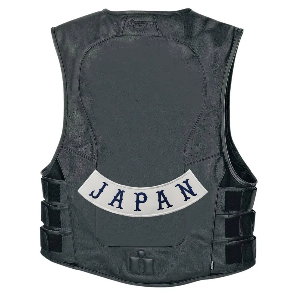 HA Japan Rocker Outlaw Patches White twill fabric Embroidered Iron On Back of Jacket Patch Free Shipping DIY Customized Design (5)