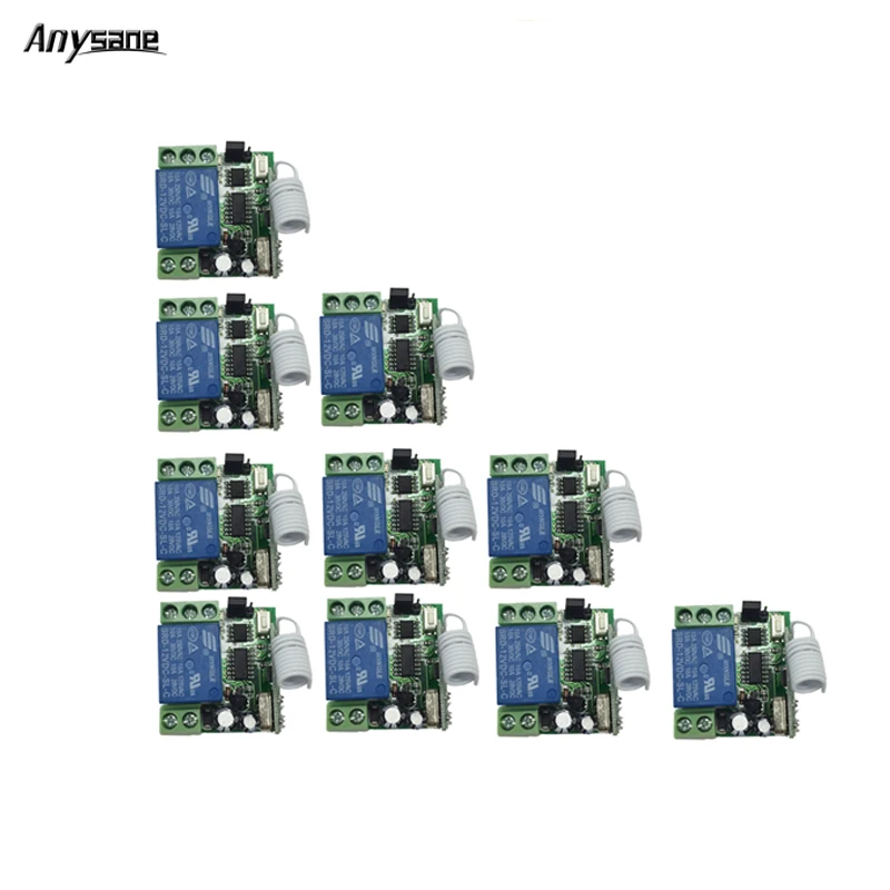 10 Pcs/Lot Updated Remote Control Controller Relay Universal Power Switch 10A DC12V 433mhz Wireless Rf Receiver For Indoor Home
10 Pcs/Lot Updated Remote Control Controller Relay Universal Power Switch 10A DC12V 433mhz Wireless Rf Receiver For Indoor Home