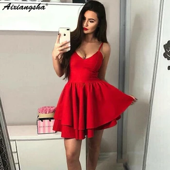 Chic Sexy Spaghetti Strap A Line Short Prom Dress 2019 vestido de fiesta Red Mini Homecoming Dresses
Chic Sexy Spaghetti Strap A Line Short Prom Dress 2019 vestido de fiesta Red Mini Homecoming Dresses