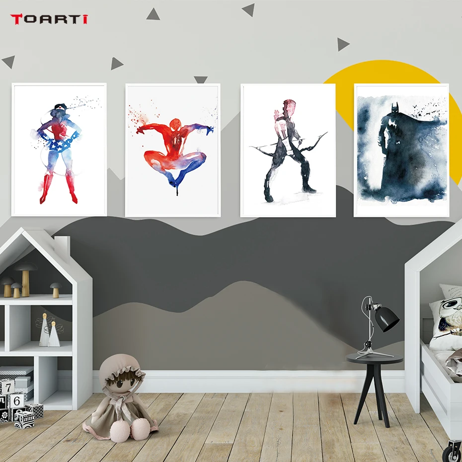 Kids bedroom decor anime superhero HD Watercolor prints wall art poster modern canvas paintings modular wall picture art murals
Kids bedroom decor anime superhero HD Watercolor prints wall art poster modern canvas paintings modular wall picture art murals