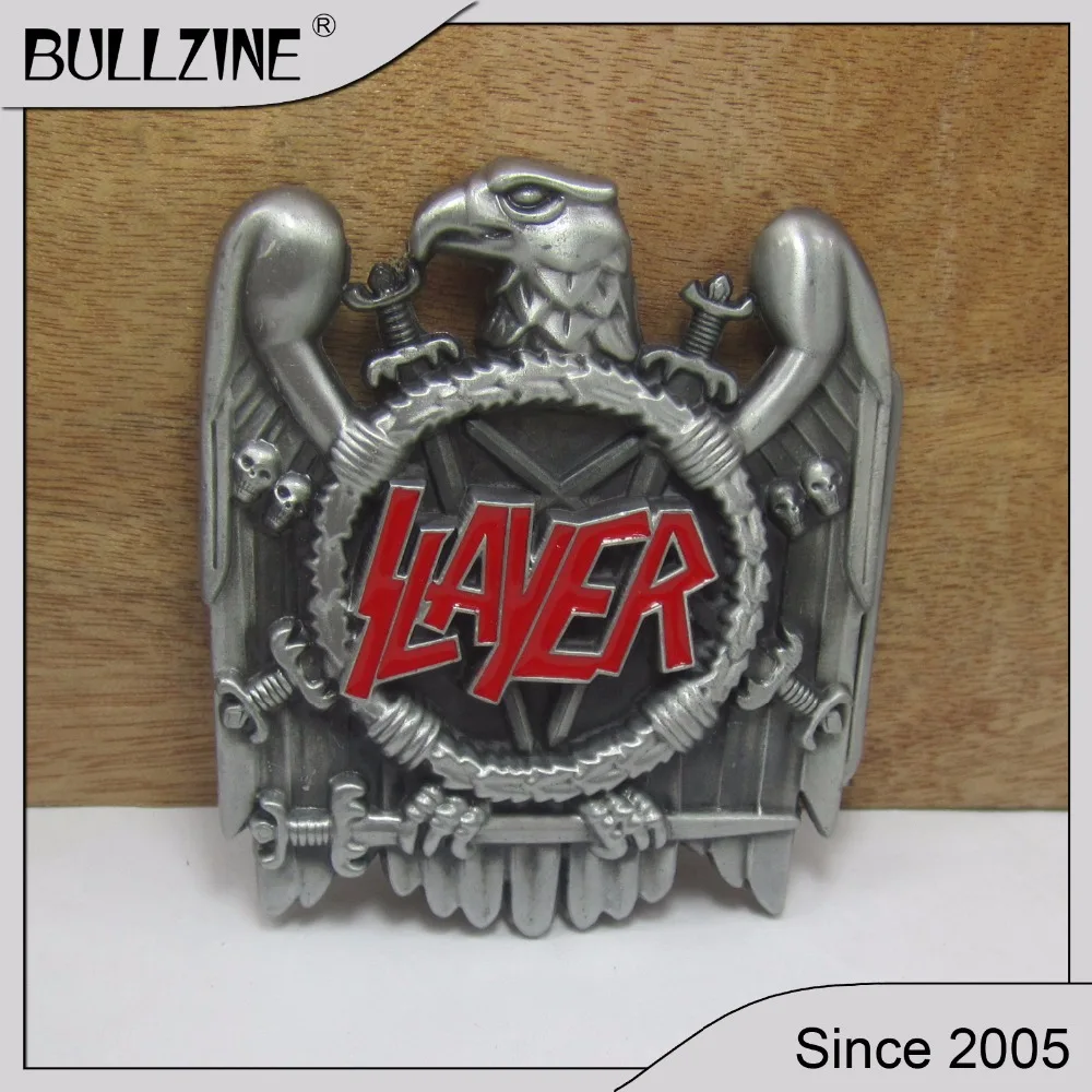The Bullzine Slayer belt buckle with pewter finish FP-02905-1 suitable for 4cm width snap on belt
The Bullzine Slayer belt buckle with pewter finish FP-02905-1 suitable for 4cm width snap on belt