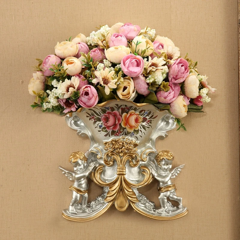 Europe Wall Hanging Resin Vase+Artificial Flower Crafts Mural Decoration Pendant Wall Flower Pots Home Livingroom Wall Ornaments
Europe Wall Hanging Resin Vase+Artificial Flower Crafts Mural Decoration Pendant Wall Flower Pots Home Livingroom Wall Ornaments
