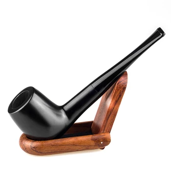 New Straight Smoking Pipe 9mm Filter Ebony Wood Pipe Solid Black Tobacco Pipe Handmade Wooden Pipe FT-519A
New Straight Smoking Pipe 9mm Filter Ebony Wood Pipe Solid Black Tobacco Pipe Handmade Wooden Pipe FT-519A