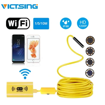 VicTsing 5m 8mm WiFi Endoscope Camera Soft Cable IP68 Waterproof 8 LED Inspection Camera 1600*1200 HD Camera for iPhone Android
VicTsing 5m 8mm WiFi Endoscope Camera Soft Cable IP68 Waterproof 8 LED Inspection Camera 1600*1200 HD Camera for iPhone Android