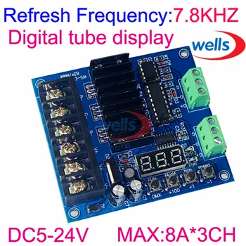 DMX512 3CH Constante DC5-24V spanning gemeenschappelijke anode RGB controller, Refresh frequentie 7.8 KHZ, Digitale tube display
DMX512 3CH Constante DC5-24V spanning gemeenschappelijke anode RGB controller, Refresh frequentie 7.8 KHZ, Digitale tube display