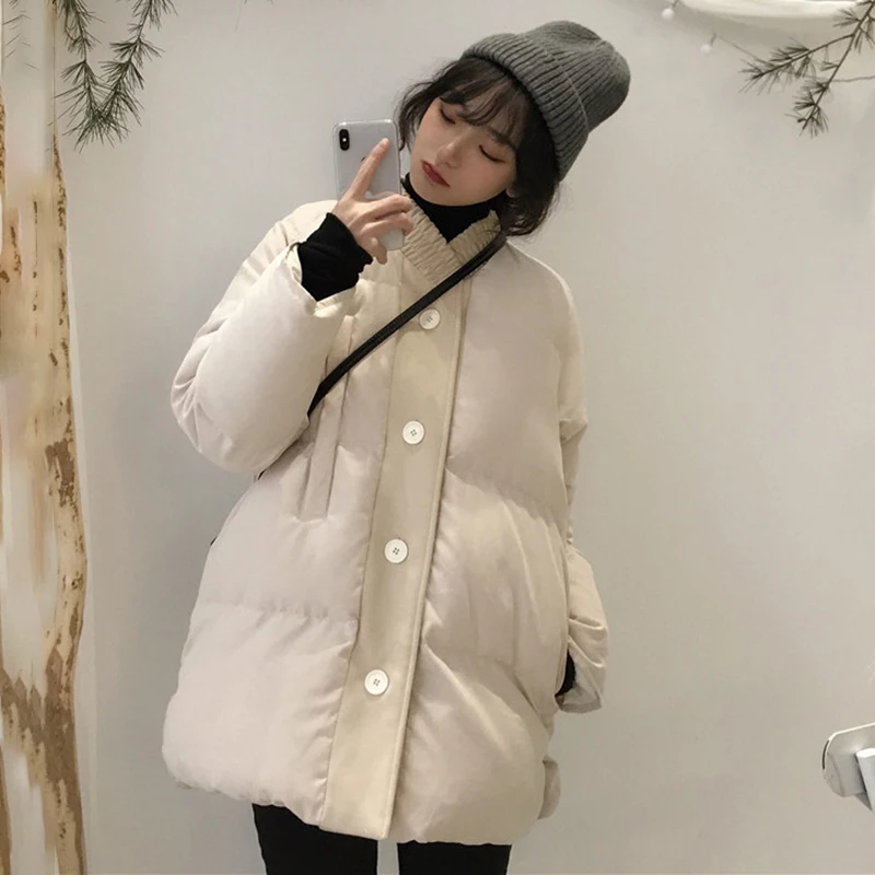 2019 Winter Women's Down Cotton Padded Loose Jacket Women Wadded Jackets Warm Coat Parka Bread Style Outwear Coats For 40-60 kg
2019 Winter Women's Down Cotton Padded Loose Jacket Women Wadded Jackets Warm Coat Parka Bread Style Outwear Coats For 40-60 kg