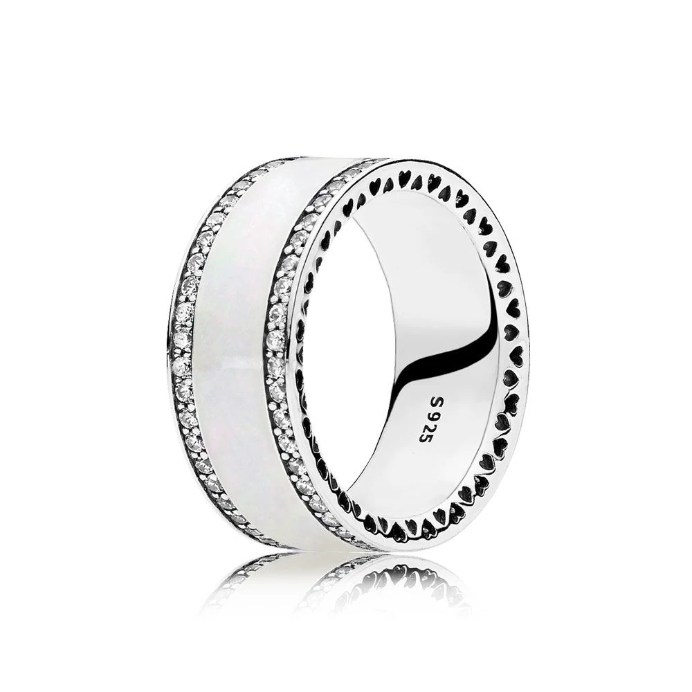 Real 925 Sterling Silver Rose Hearts of Pandora Band Original Ring With Clear Cubic Zirconia For Women Charm Gift DIY Jewelry
Real 925 Sterling Silver Rose Hearts of Pandora Band Original Ring With Clear Cubic Zirconia For Women Charm Gift DIY Jewelry