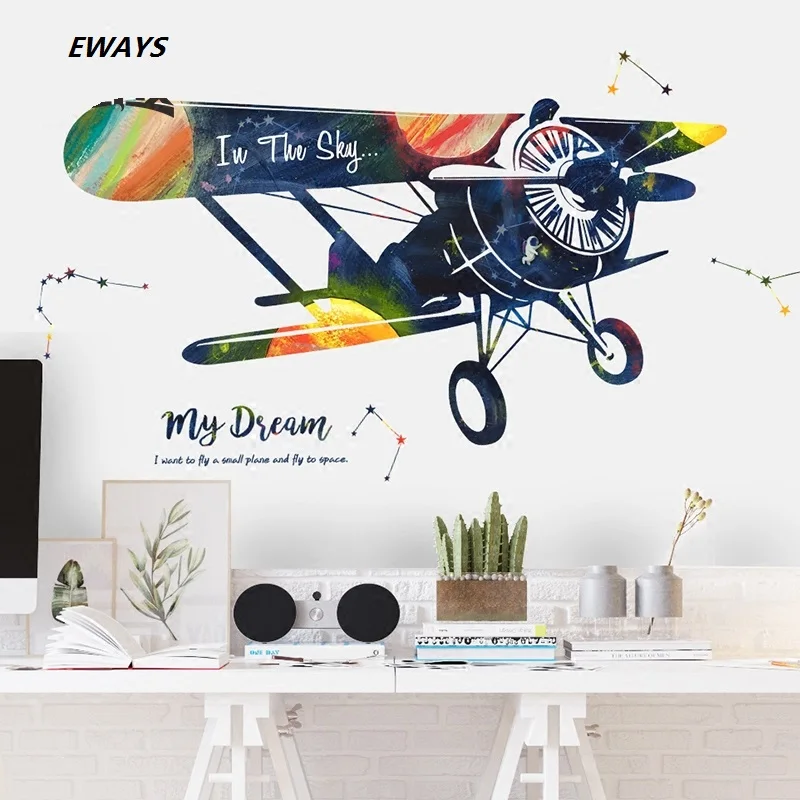 Children Early Education Cartoon Aircraft Wall Stickers Removable PVC Stickers Home Decor For Bedroom Living Room Decorative
Children Early Education Cartoon Aircraft Wall Stickers Removable PVC Stickers Home Decor For Bedroom Living Room Decorative