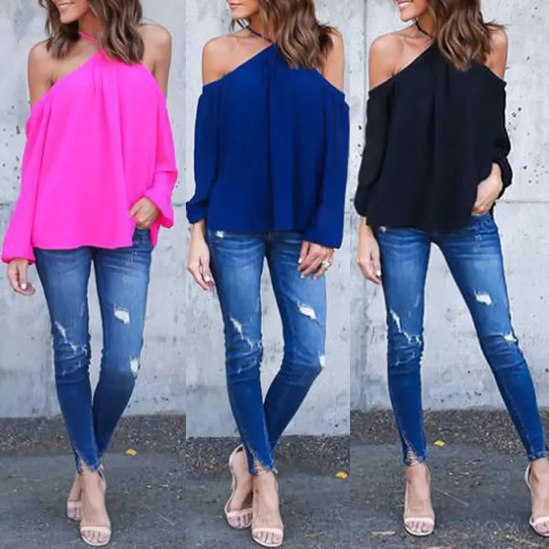 autumn spring Summer Style Halter Neck Bowknot Shirts Elegant Women Blusas Sexy Off Shoulder Blouses Casual Slim Chiffon Tops
autumn spring Summer Style Halter Neck Bowknot Shirts Elegant Women Blusas Sexy Off Shoulder Blouses Casual Slim Chiffon Tops