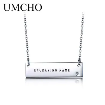 UMCHO Genuine 925 Sterling Silver Custom Engraved Name Bar Necklaces Pendants For Women Party Personalized Gift Fine Jewelry
UMCHO Genuine 925 Sterling Silver Custom Engraved Name Bar Necklaces Pendants For Women Party Personalized Gift Fine Jewelry