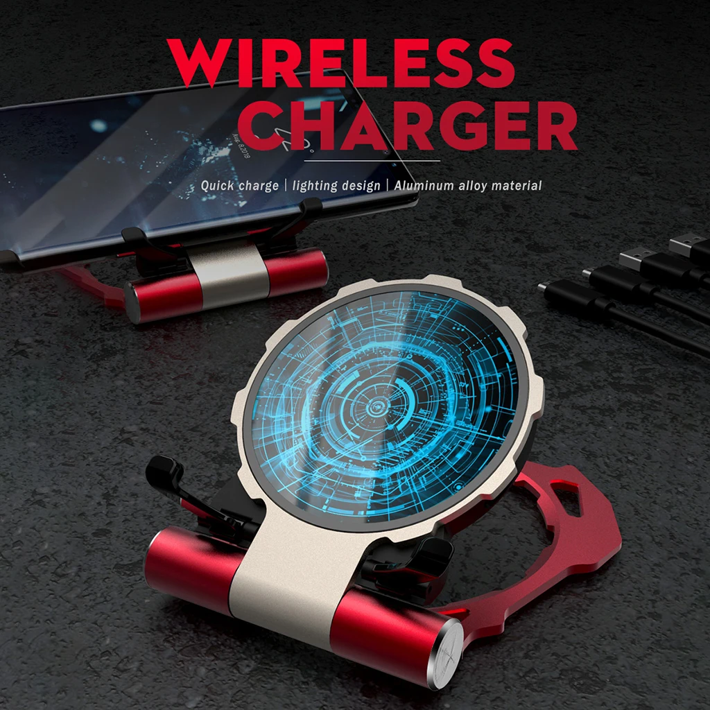 Iron Man Metal QI Wireless Charger Stand Desktop Mobile Phone Charger For iPhone X Samsung S9 S8 10W Fast Charging Pad
Iron Man Metal QI Wireless Charger Stand Desktop Mobile Phone Charger For iPhone X Samsung S9 S8 10W Fast Charging Pad
