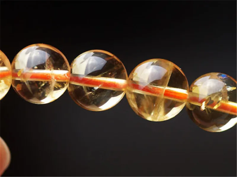 Genuine Natural Citrine Quartz Crystal Round Beads 12mm Yellow Bracelets Gemstone Stone Stretch Wealthy Woman ManAAAAAA (3)
