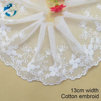 13cm width Cotton embroid lace sewing ribbon guipure lace fabric trim warp knitting DIY Garment Accessories african lace#3326
13cm width Cotton embroid lace sewing ribbon guipure lace fabric trim warp knitting DIY Garment Accessories african lace#3326