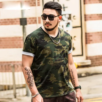 Camouflage large size T-shirt men Loose casual uniforms printed plus fat to increase cotton Half-sleeved T-shirt Size 6XL 7XL
Camouflage large size T-shirt men Loose casual uniforms printed plus fat to increase cotton Half-sleeved T-shirt Size 6XL 7XL