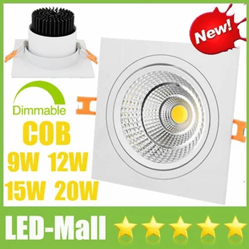 Square COB 9W 12W 15W 20W Dimmable /Non LED Downlights Power Supply 110-240V Tiltable Fixture Recessed Ceiling Down Lights Lamps
Square COB 9W 12W 15W 20W Dimmable /Non LED Downlights Power Supply 110-240V Tiltable Fixture Recessed Ceiling Down Lights Lamps