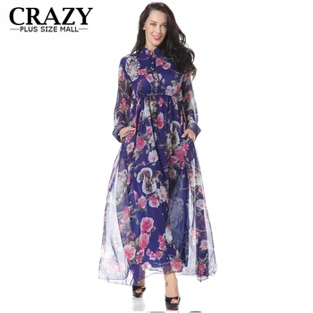 2019 New Spring Women's Plus Size 6XL 5XL XXXL Summer Maxi Dress Elegant Long Flower Print Chiffon Dresses 
2019 New Spring Women's Plus Size 6XL 5XL XXXL Summer Maxi Dress Elegant Long Flower Print Chiffon Dresses
