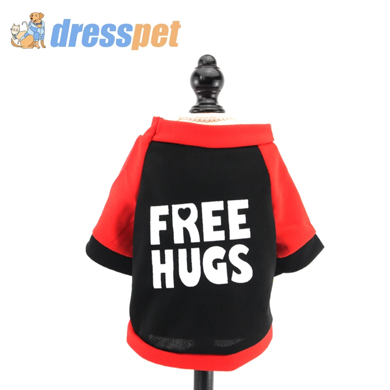DRESSPET Pet Dog Clothes Shirt Thin Cotton T-shirt Vest Summer Clothes For Small Medium Dogs Chihuahua Bulldog XS-L Free Hugs
DRESSPET Pet Dog Clothes Shirt Thin Cotton T-shirt Vest Summer Clothes For Small Medium Dogs Chihuahua Bulldog XS-L Free Hugs