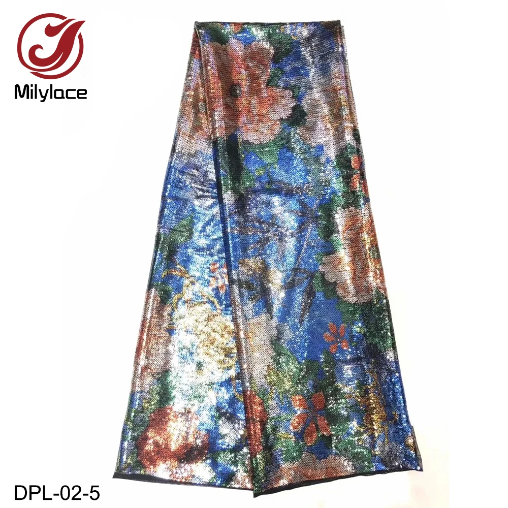 Milylace shiny sequined lace fabric 5 yards Nigerian mesh lace fabric with sequined flower pattern for party clothes DPL-02
Milylace shiny sequined lace fabric 5 yards Nigerian mesh lace fabric with sequined flower pattern for party clothes DPL-02