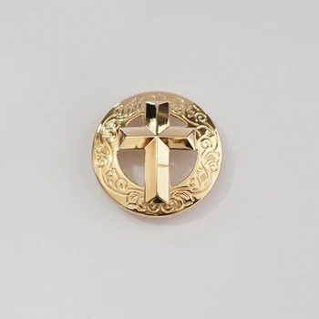 (KB601) Wholesale 50pc 1-1/8'' Western Christian Cross Button Saddlery Belt Button Gold
(KB601) Wholesale 50pc 1-1/8'' Western Christian Cross Button Saddlery Belt Button Gold