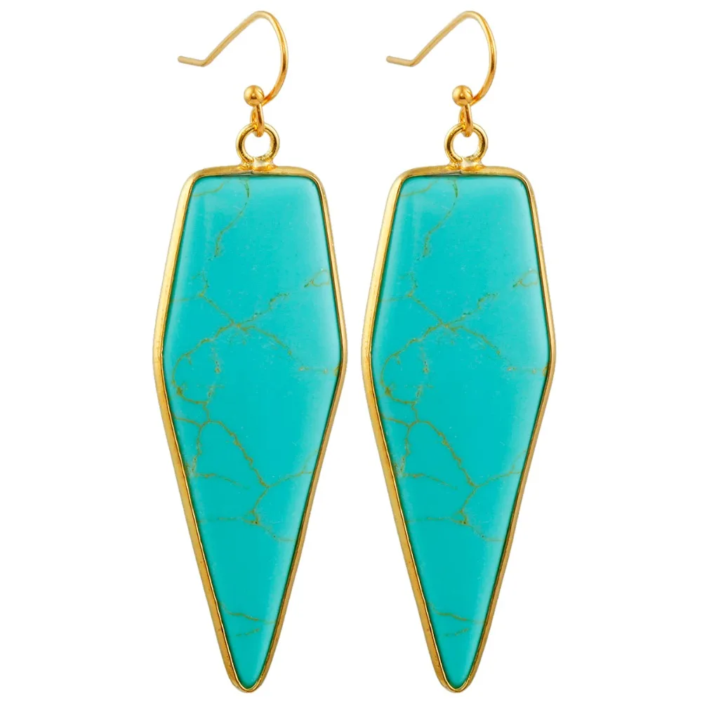 TUMBEELLUWA Green Howlite Stone Healing Point Arrow Shape Dangle Hook Ear Earrings Jewelry
TUMBEELLUWA Green Howlite Stone Healing Point Arrow Shape Dangle Hook Ear Earrings Jewelry