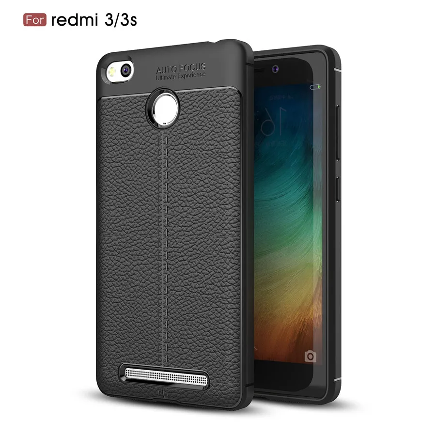 Phone Case For Xiaomi Redmi 3s Case Luxury TPU Silicone Imitation Leather Cover for Xiaomi Redmi 3 Pro Case Redmi 3S 3 S Case