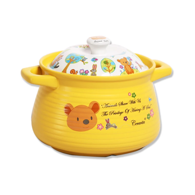 Dani Zhang red/Yellow 3L Cartoon pattern Ceramic casserole Stew pot Ceramic pot Lithium porcelai High temperature 24.5x16.5cm
Dani Zhang red/Yellow 3L Cartoon pattern Ceramic casserole Stew pot Ceramic pot Lithium porcelai High temperature 24.5x16.5cm