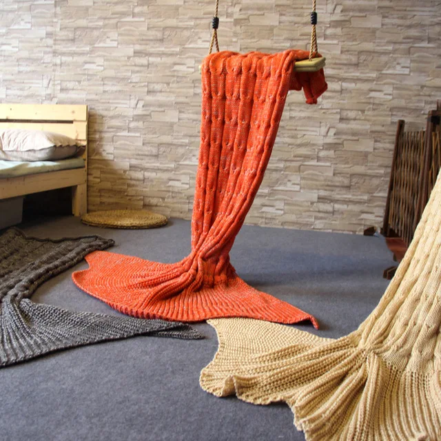 Knitting Wool Soft Mermaid Blanket Throw Sofa Baby Air Conditional Fish Cover Wrap Sleeping Bag Bedspread on Bed Double Adults
Knitting Wool Soft Mermaid Blanket Throw Sofa Baby Air Conditional Fish Cover Wrap Sleeping Bag Bedspread on Bed Double Adults