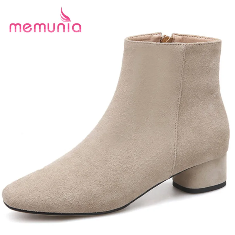 MEMUNIA big size 32-44 women boots simple zipper fashion boots casual med heels square toe winter boots 2018 new ankle boots
MEMUNIA big size 32-44 women boots simple zipper fashion boots casual med heels square toe winter boots 2018 new ankle boots