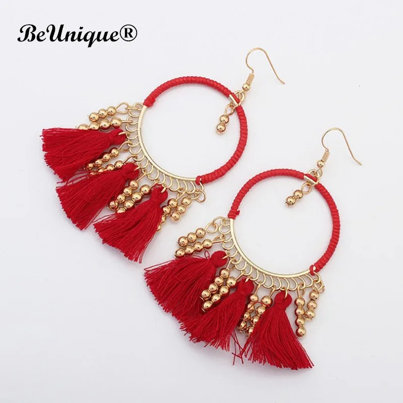 Hand-madeTraditional Ethnic YarnTassel Earrings Big loop hoop golden Beads Drop Earrings Jewelry Accessory circle dangle Retail
Hand-madeTraditional Ethnic YarnTassel Earrings Big loop hoop golden Beads Drop Earrings Jewelry Accessory circle dangle Retail