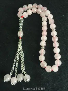 New Arrival Natural 33beads Pink Crystal Quartz Beads Stone Rosary Kehribar Tesbih Prayer beads Islamic Muslim Tasbih Allah
New Arrival Natural 33beads Pink Crystal Quartz Beads Stone Rosary Kehribar Tesbih Prayer beads Islamic Muslim Tasbih Allah