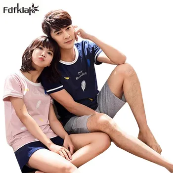 Korean style new 100% cotton pajamas plus size couple's pijama short sleeve shorts sleepwear set printing pyjamas women M-3XL
Korean style new 100% cotton pajamas plus size couple's pijama short sleeve shorts sleepwear set printing pyjamas women M-3XL