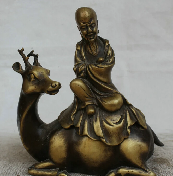 150610 S1610 8" Chinese Copper Feng Shui Folk arhat Luo Han Buddha ride deer Statue sculpture
150610 S1610 8" Chinese Copper Feng Shui Folk arhat Luo Han Buddha ride deer Statue sculpture
