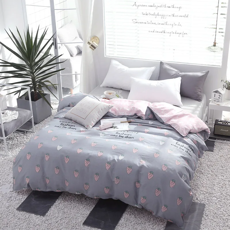 Pink Strawberry Pattern 1 Piece Cotton Advanced Printing Duvet Cover Rustic Style High Quality Active Printing Encryption Fabric
Pink Strawberry Pattern 1 Piece Cotton Advanced Printing Duvet Cover Rustic Style High Quality Active Printing Encryption Fabric