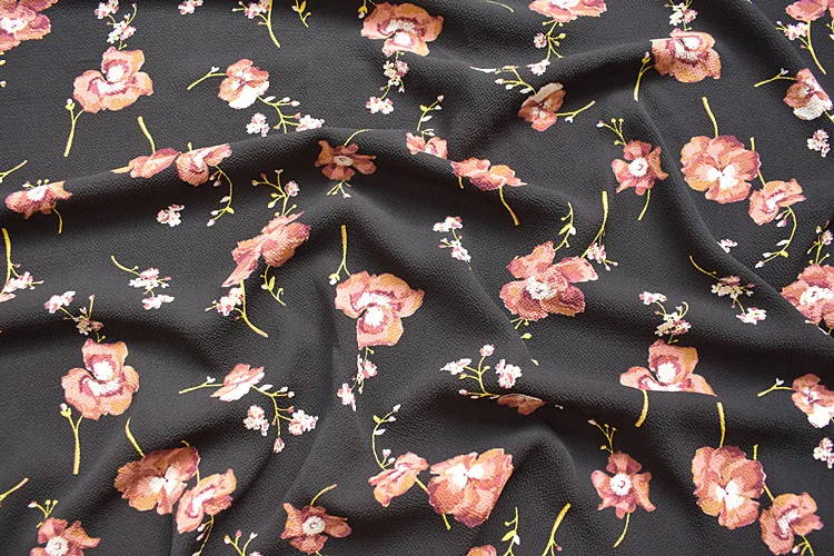new bubble chiffon fabric spring and summer printed fabric with black bottom and little floral fabric
new bubble chiffon fabric spring and summer printed fabric with black bottom and little floral fabric