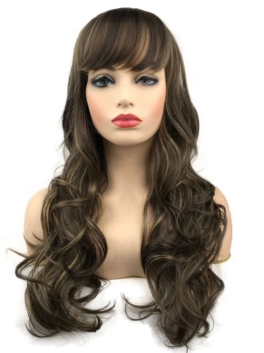 StrongBeauty Long Wavy Layered Brown Highlights Heat Resistant Full Synthetic Wig Women's Wigs
StrongBeauty Long Wavy Layered Brown Highlights Heat Resistant Full Synthetic Wig Women's Wigs