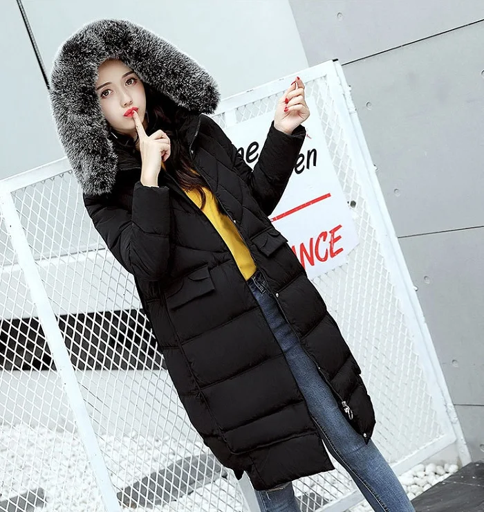 New Parkas real fur 2017 winter jacket women long down jacket Female Women Winter Coat fur collar+16 (2)
