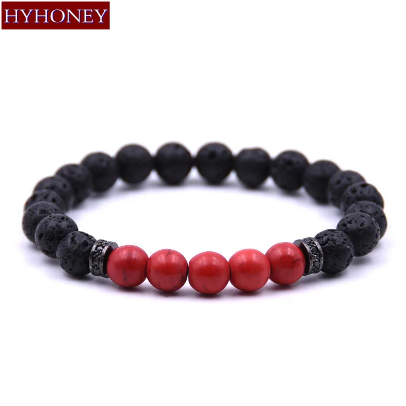 HYHONEY Micro Pave CZ Zirconia Separated Lava Natural Stone Bracelets for Women Red Stone Bracelets & Bangles Gifts pulseras
HYHONEY Micro Pave CZ Zirconia Separated Lava Natural Stone Bracelets for Women Red Stone Bracelets & Bangles Gifts pulseras